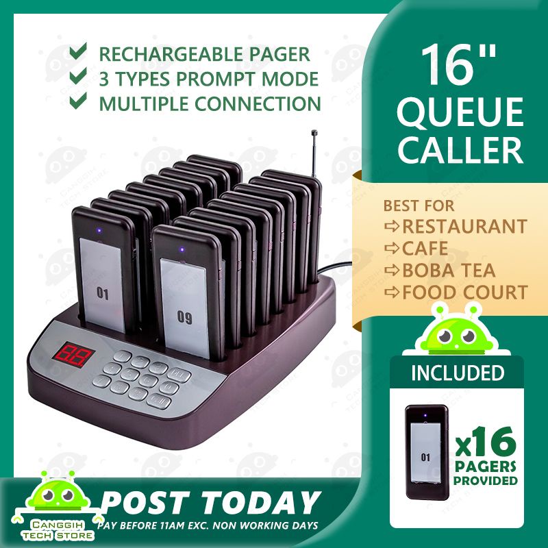 Wireless Coaster Pager Queue Paging System Self Service Customer Self ...