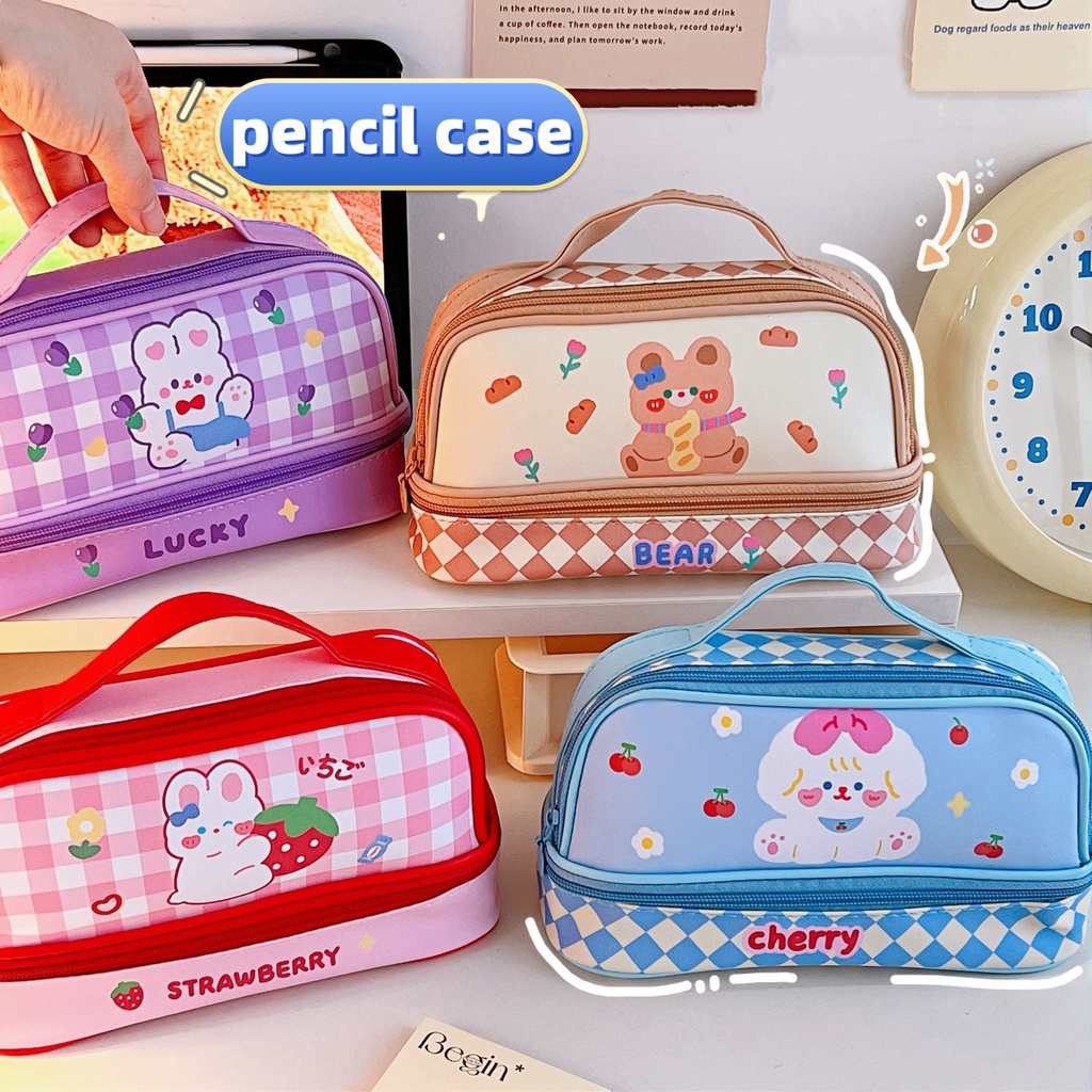 YoYo Pencil Case Cartoon Big Capacity Cute Bear Rabbit Simple Protable ...