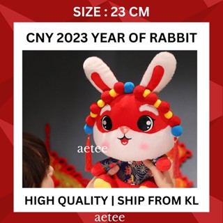 CNY RABBIT TOY 23cm Decoration 2023 Chinese New Year Gift Mascot Cute