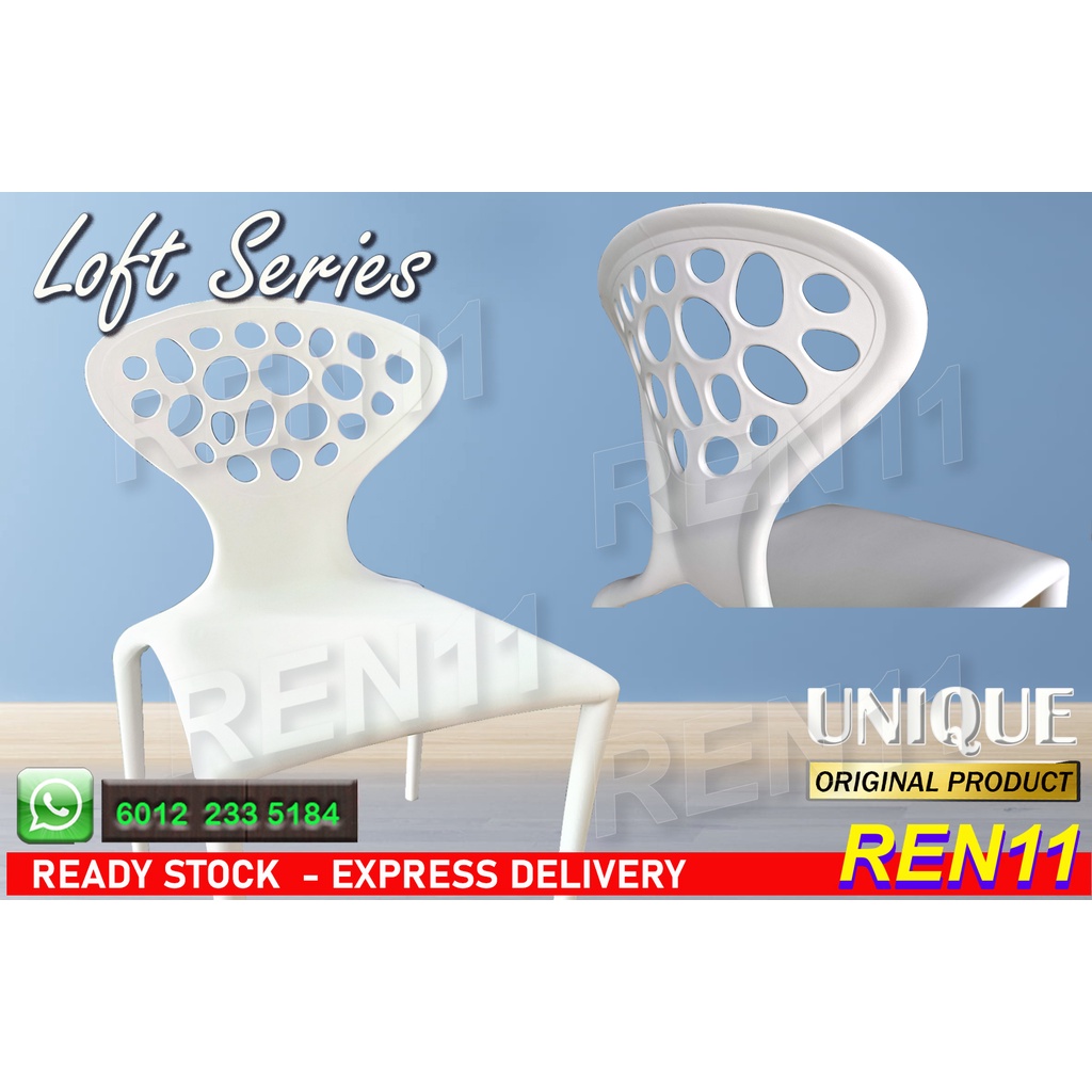 UN Plastic Chair,Design Chair,kerusi makan ,Cafe Chair,Dining Chair