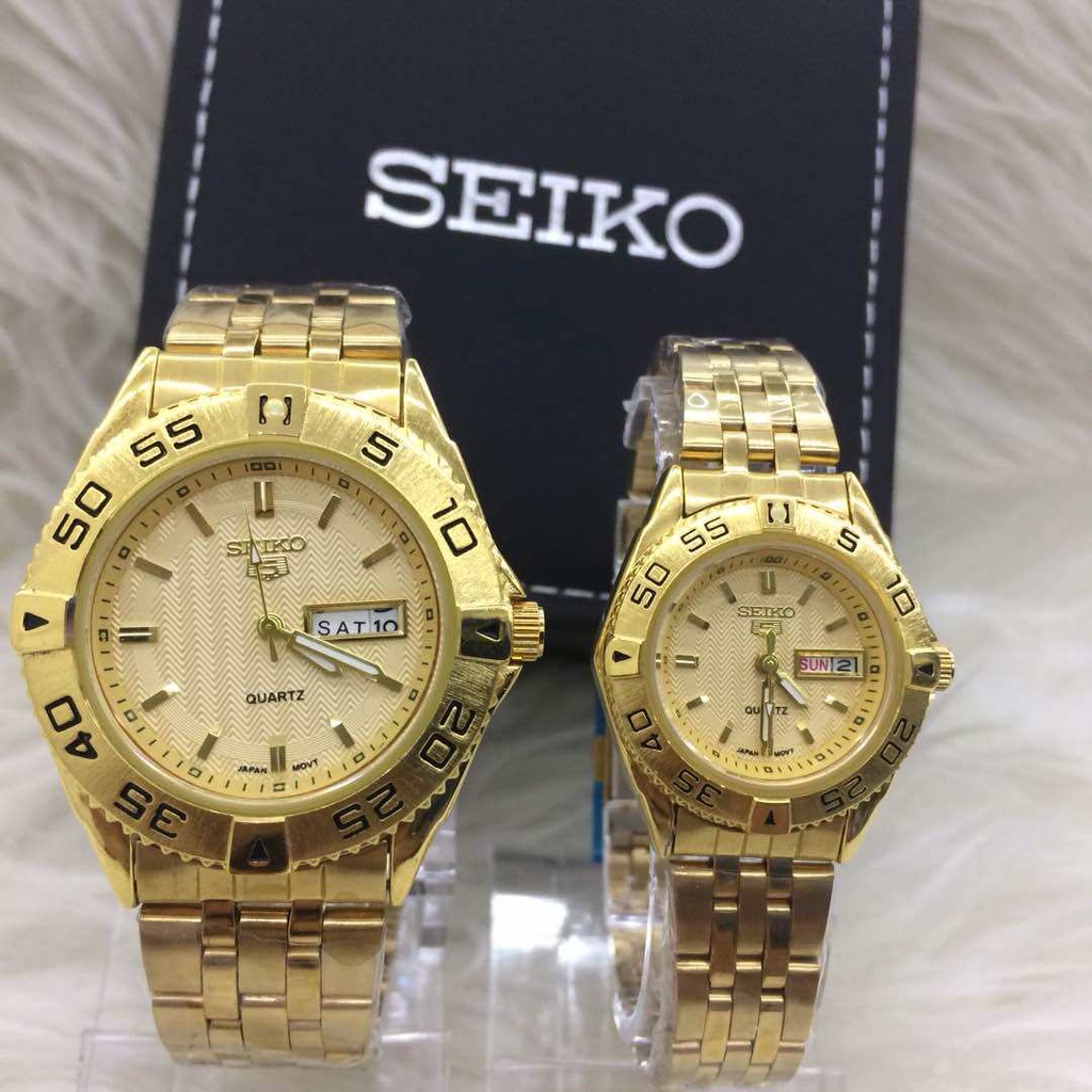 NEW ARRIVAL SEIKO-5 STAINLESS STELL COUPLE SET (DATEAND DAY)S SPECAIL  PROMOTION WITH BOX | Shopee Malaysia