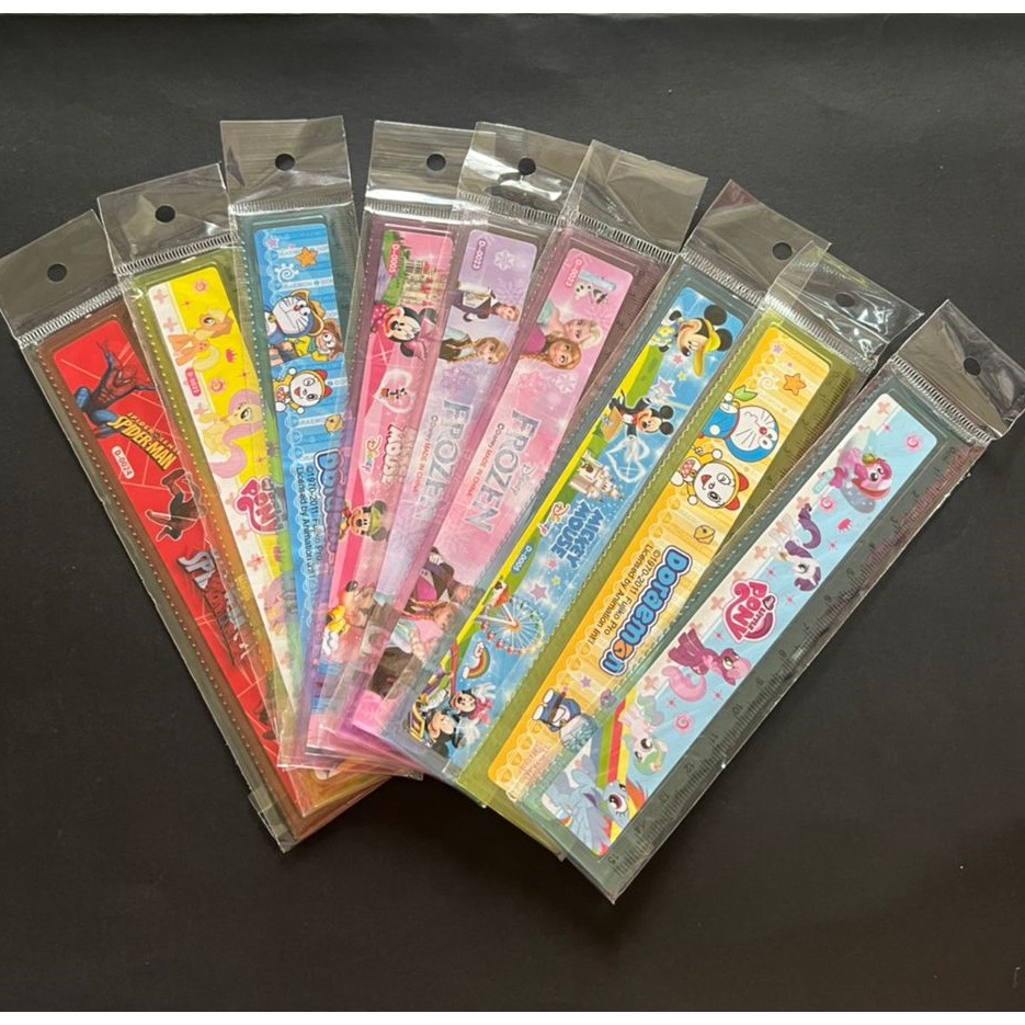 15cm Cartoon Ruler 2 in 1 Straight and Wave Ruler Pembaris Comel Lurus