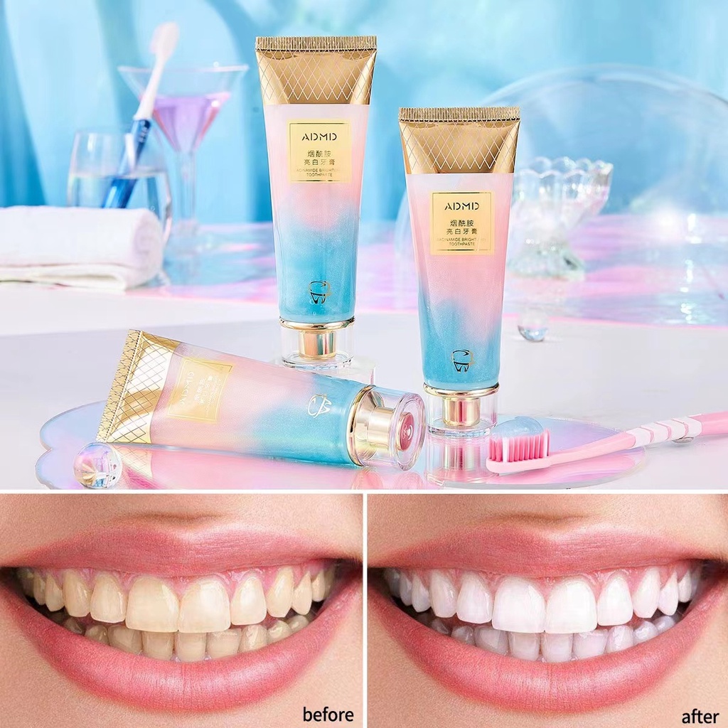 New Bright White Crystal Toothpaste Fresh Breath Cleansing Tooth Stain