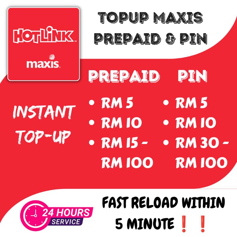 Topup Maxis Maxis Prepaid Maxis Pin Topup Maxis Pin Topup Maxis Prepaid Minimum Oder Rm 6429