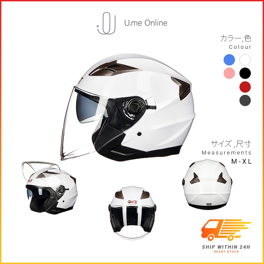 Gxt Helmet Motor Motorcycle Helmet Double Lens Motosikal Bike Helmet Topi Keledar Moto Stylish