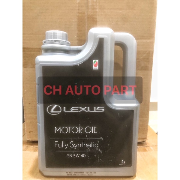 100ORIGINAL LEXUS ENGINE OIL 5W/40 FULL SYNTHETIC 4litter LEXUS