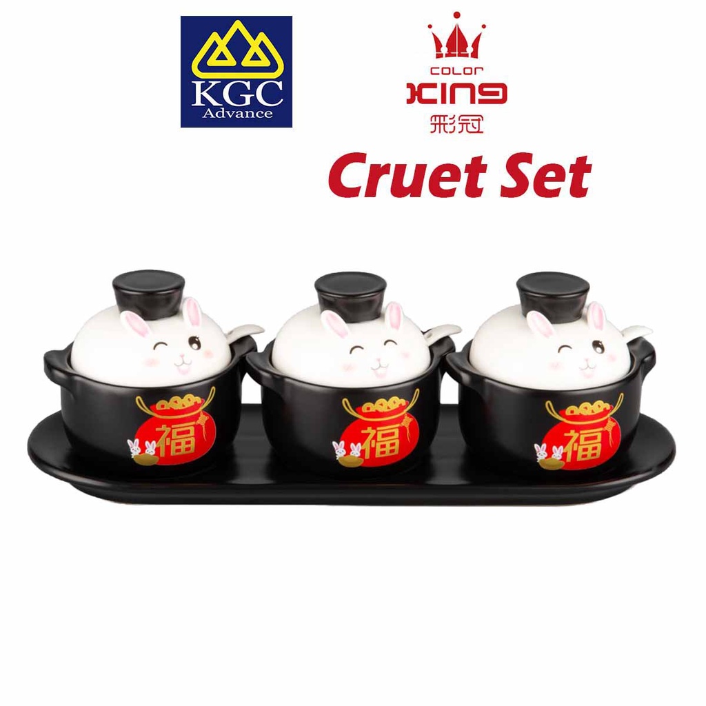 Color King HAPPY 2 TOGETHER Series Rabbit Ceramic Cruet Set Shopee