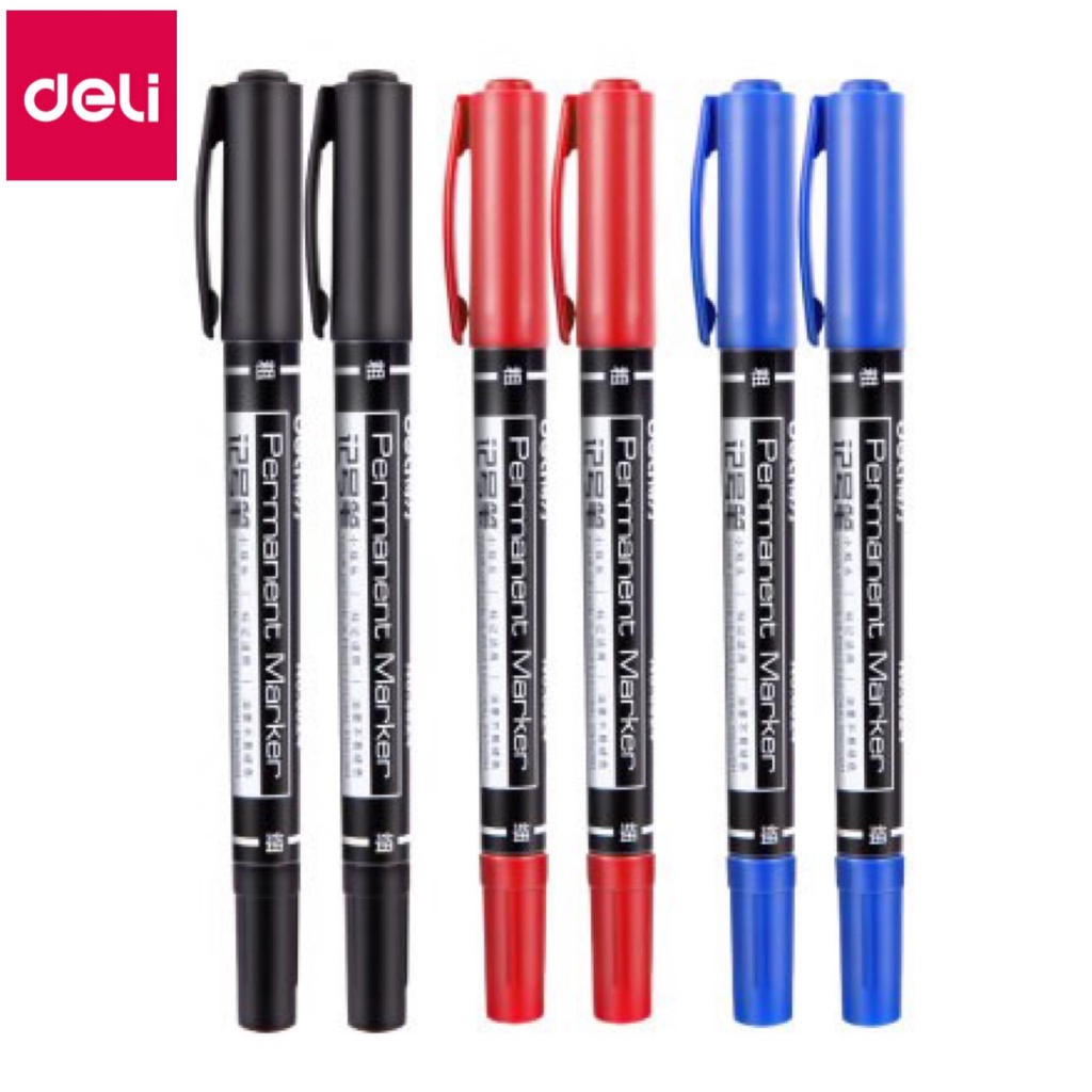 Gel Marker Pen Double side Pen Deli Smooth Writing Ready Stock Shopee
