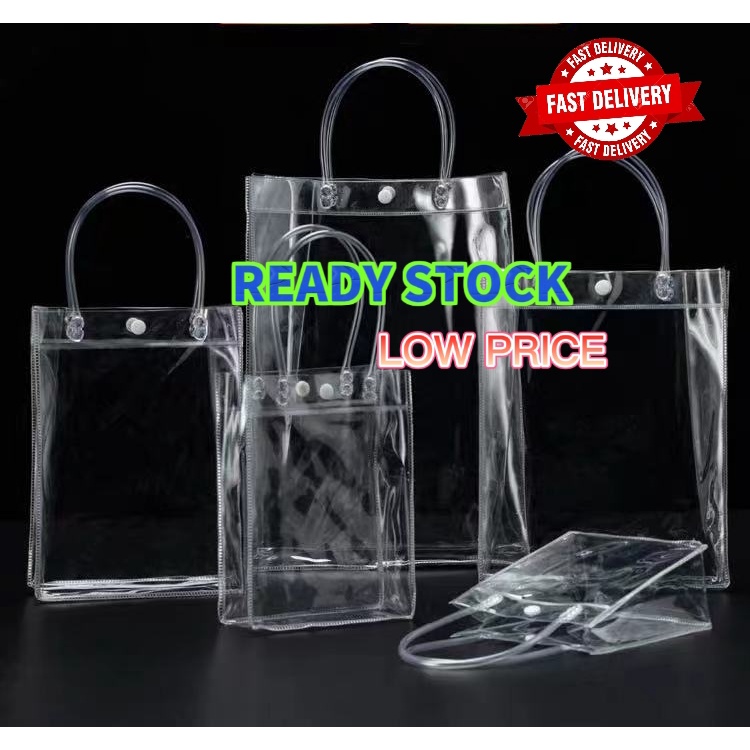 New Clear PVC Tote Bag/Cosmetic Bag/Gift Bag/Goodies Bag/Travel Accessories/PVC Transparent Bag