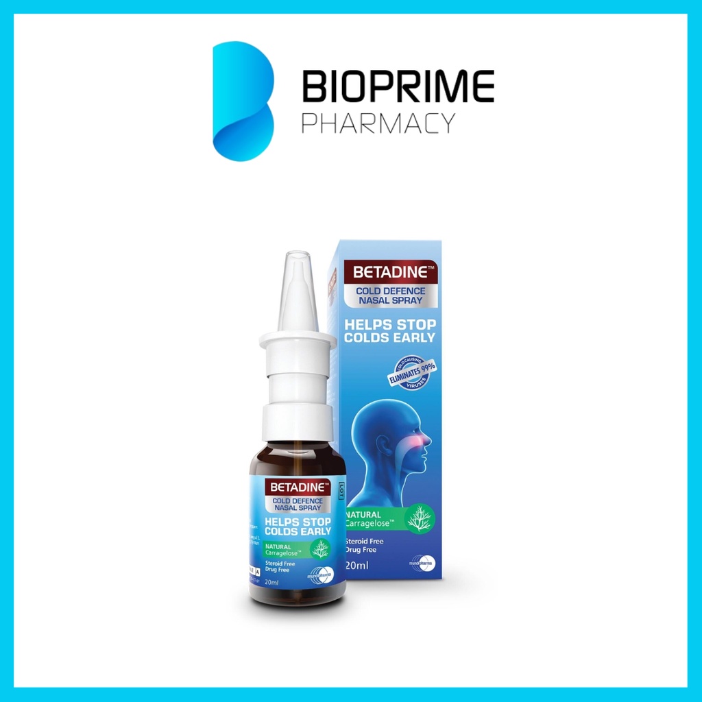 Betadine Cold Defence Nasal Spray 20ml Steroid Free, Drug Free