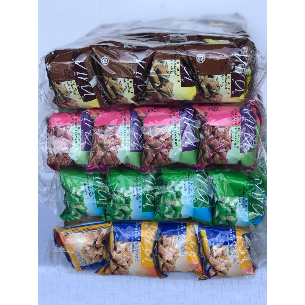 10g x 40pcs Vira Crackers [Chocolate / Strawberry / Pandan / Cheese] [OmyFood]
