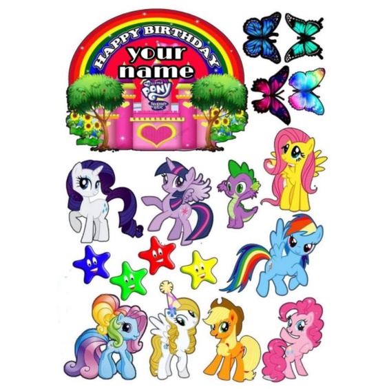 My Little Pony Cake Topper Birthday / Ready Stock | Shopee Malaysia