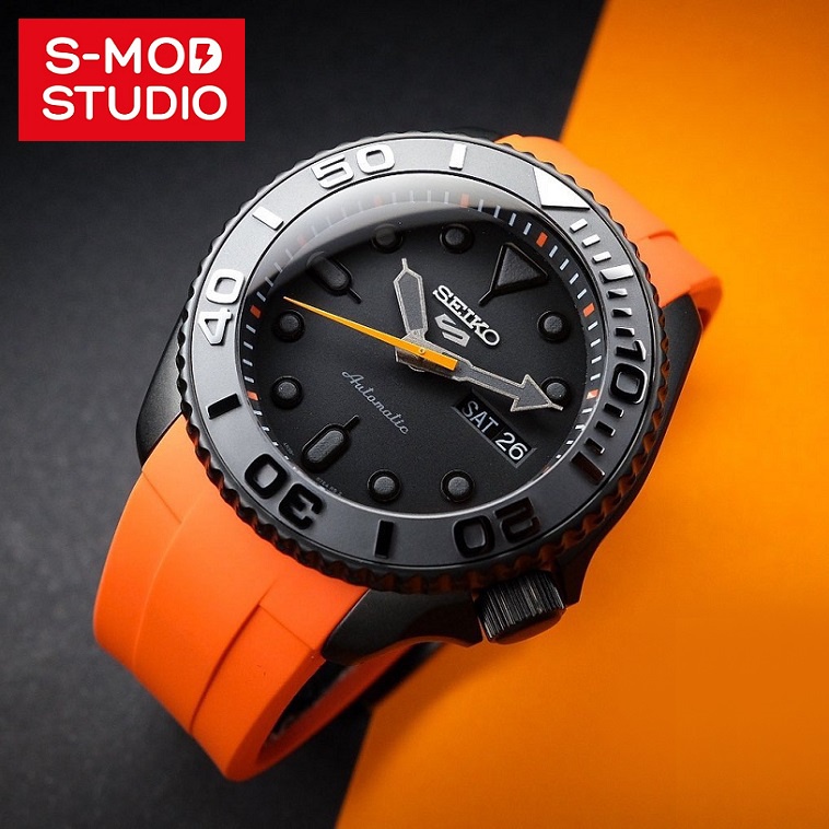 S-MOD Seiko 5 SRPD Perfect Fit Curved End Rubber Strap Band 22mm FKM Seiko  Mod | Shopee Malaysia
