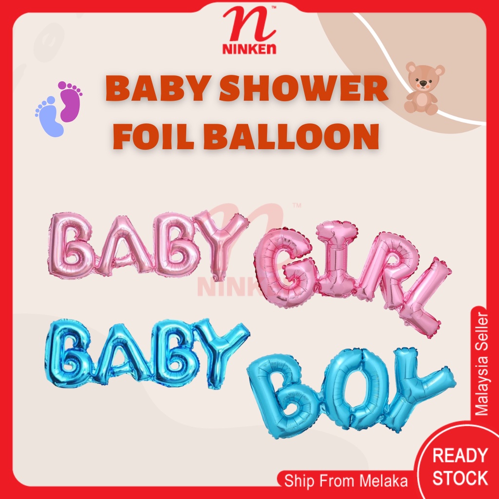 Baby Boy Girl Link Letter Foil Balloons Baby Shower Birthday Wedding Gender Reveal Party Alphabet Balloon Party Decor