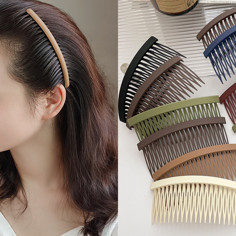3pcs】Back of The Head Fixed Hair Organizer Hair Clip Large Bangs Hair Comb  Female Plug Comb Headdress Frosted Hair Card | Shopee Malaysia