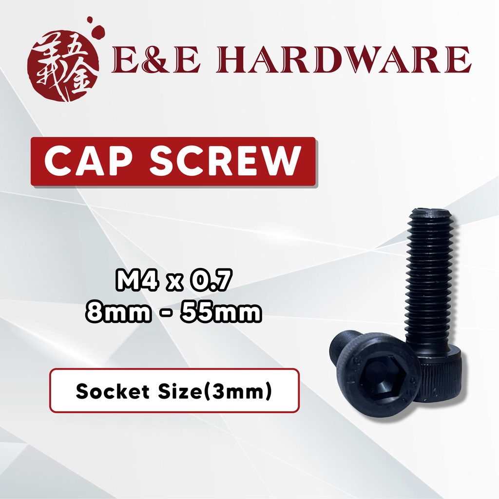M4 SOCKET HEAD HEXAGON CAP SCREW ALLEN KEY SCREW 8mm50MM SKRU Shopee