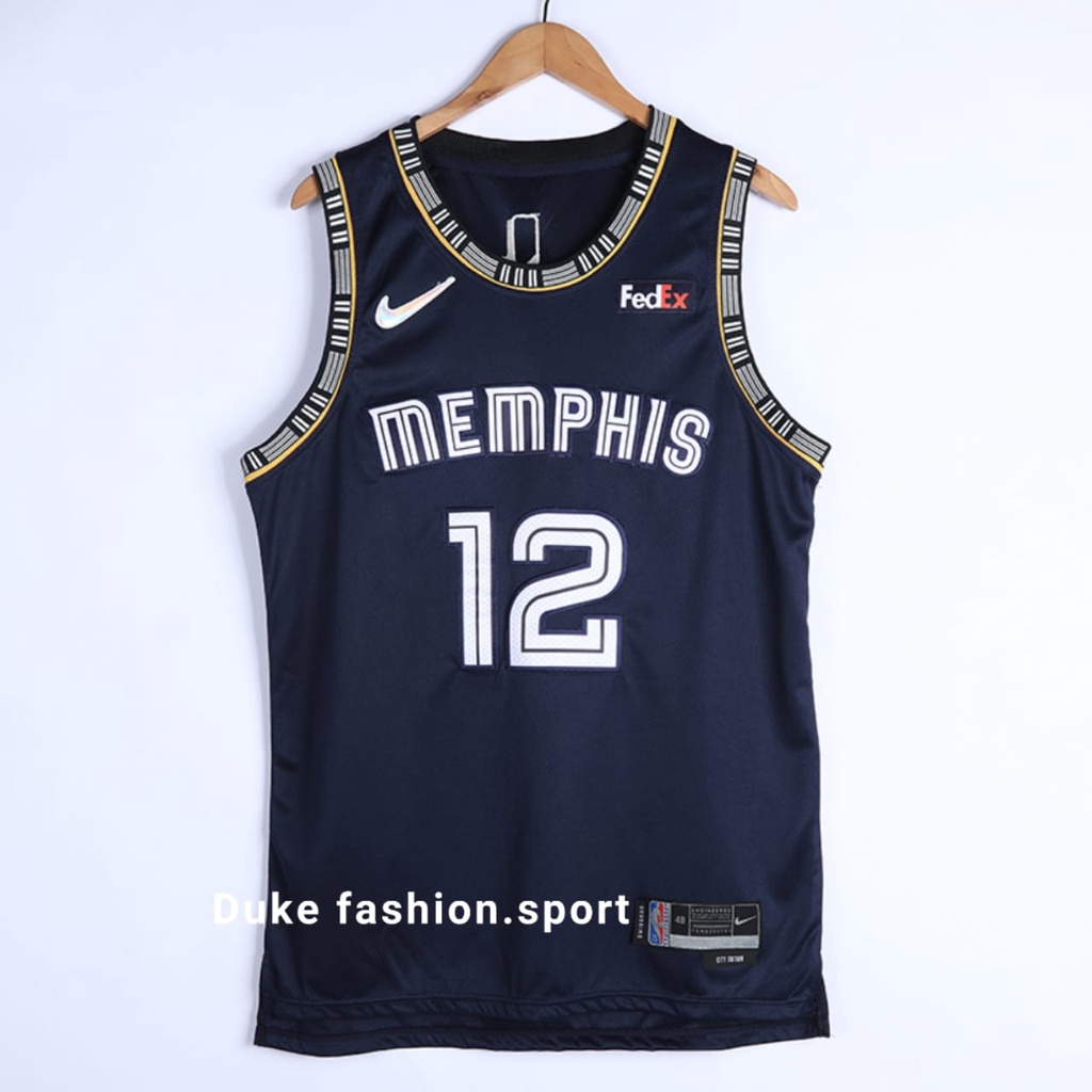 Nba Jersey Memphis Grizzlies 12 Ja Morant Jersey 【Basketball Jersey】Baju Bola Keranjang 孟菲斯灰熊队贾·莫兰特12号球衣