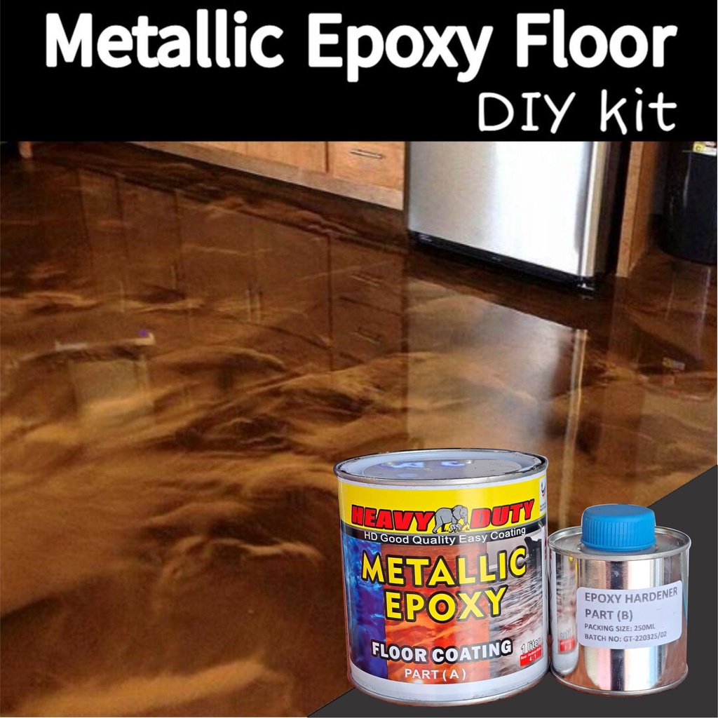 Metallic Epoxy Paint 1L METALLIC EPOXY FLOOR PAINT Shopee Malaysia
