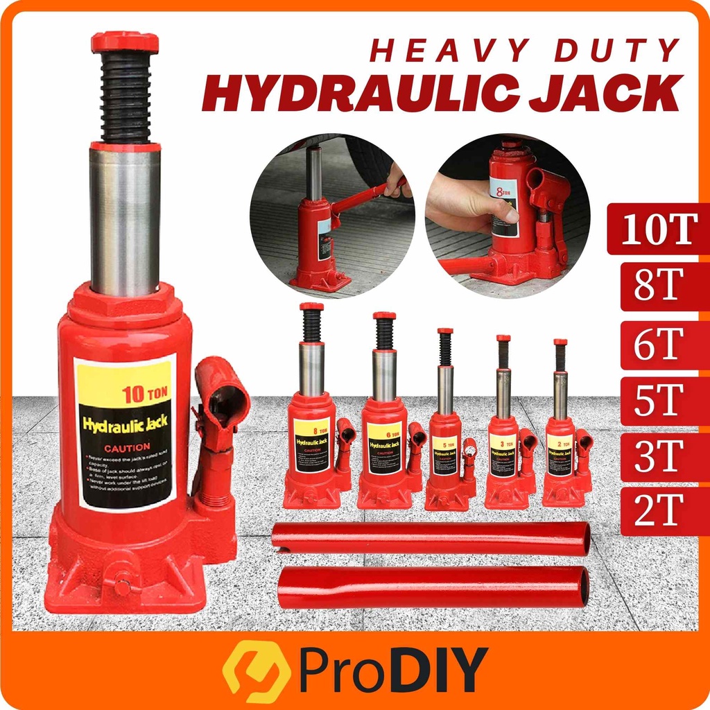 2 / 3 / 5 / 6 / 8 / 10 Ton Hydraulic Jack Heavy Duty Car Vehicle Van