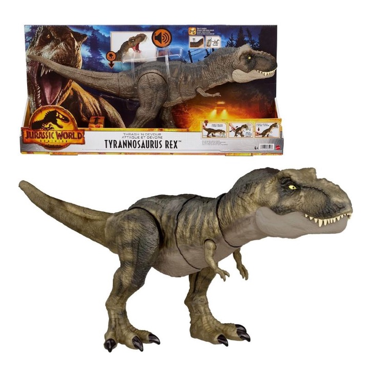 Mattel Jurassic World Dominion Trash & Devour Tyrannosaurus Rex T Rex ...