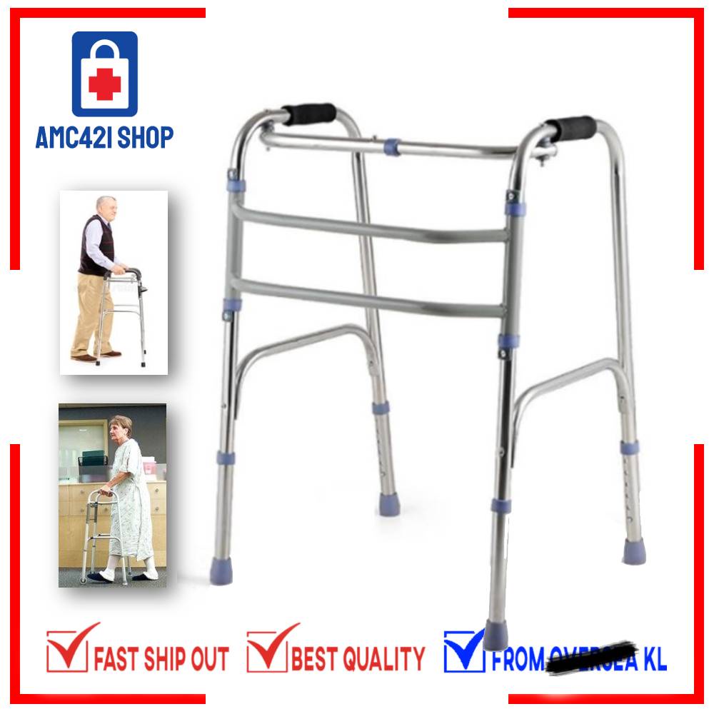 Adult Walker Adjustable Foldable Walking Crutches Stainless Steel