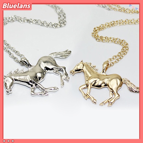 Women's Luxury Running Horse Pendant Long Sweater Chain Necklace Fashion Jewelry