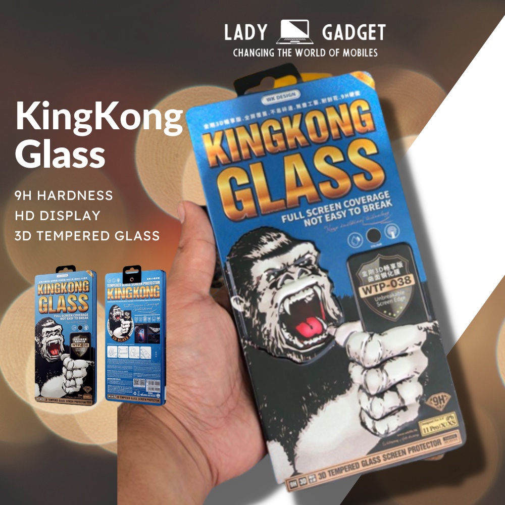 iP WK Design KingKong King kong Tempered Glass Screen Protector 9D 7 8