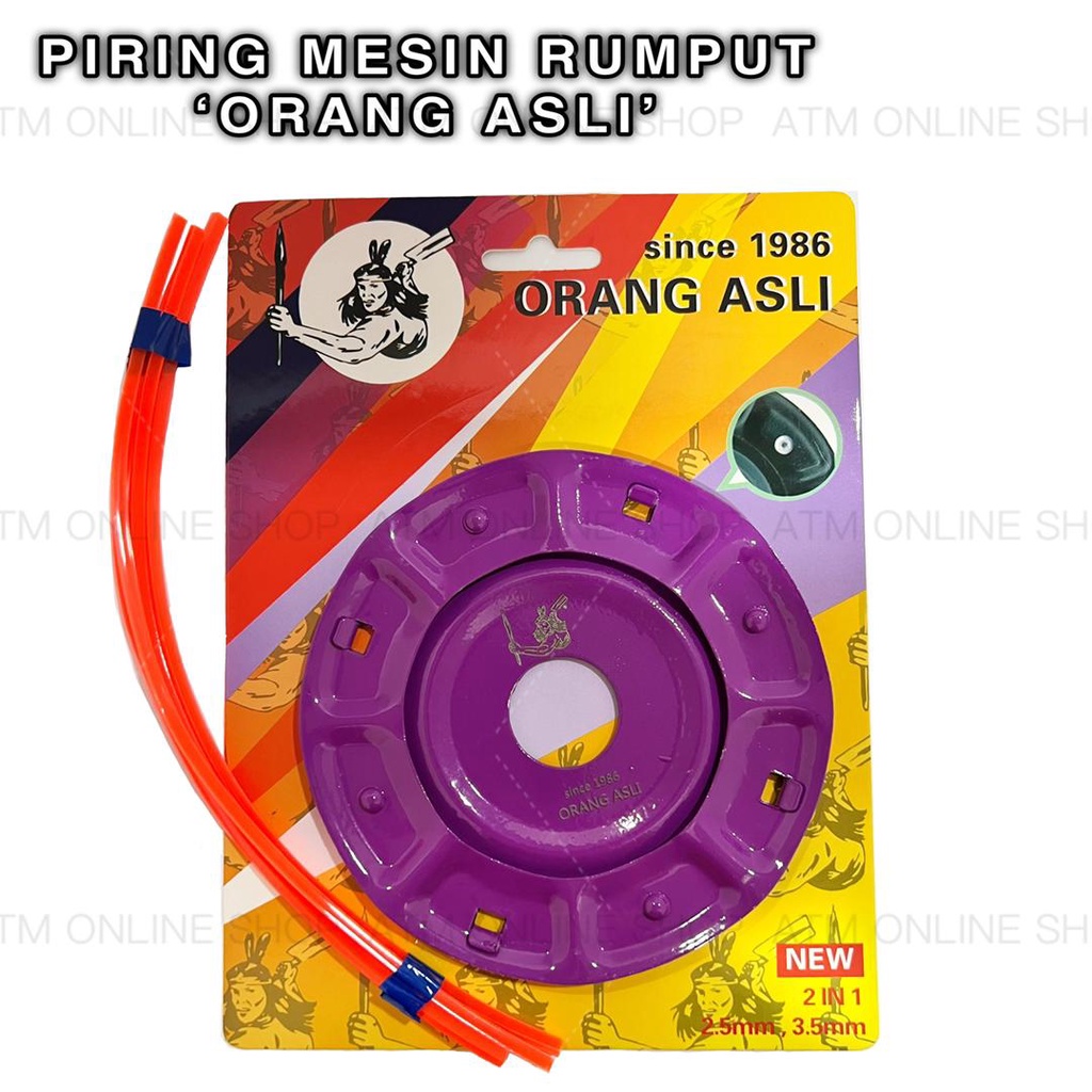 ORANG ASLI Piring Mesin Rumput 2in1/ Grass Trimmer Cutting Disc / Nylon Grass Cutter Plate 2.5mm / 3.5mm