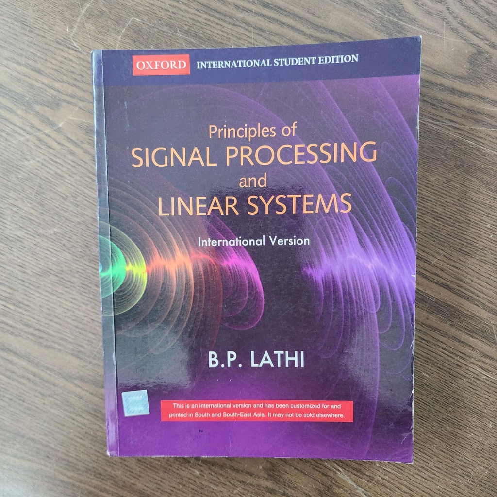 Principles Of Signal Processing And Linear Systems By B.P. Lathi ...