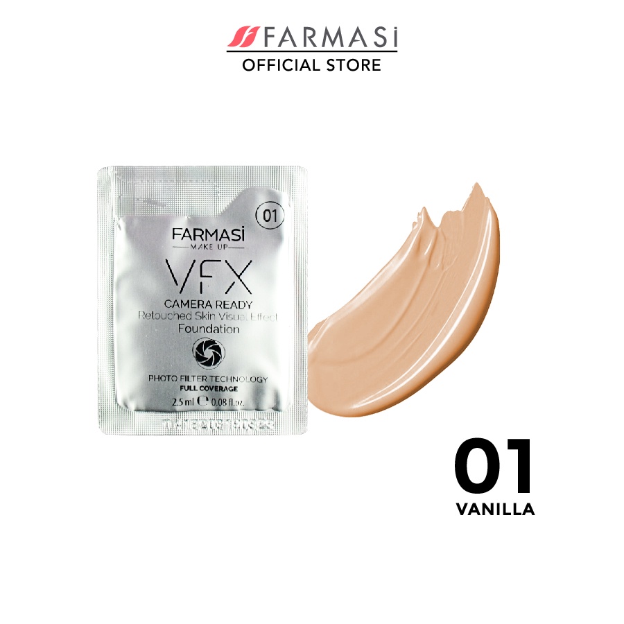 FARMASi VFX Pro Foundation 01 Vanilla (SachetSample) Shopee Malaysia