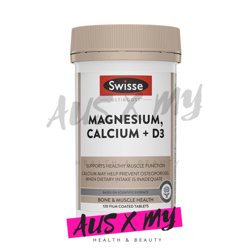 AUS X MY SWISSE Magnesium Calcium + Vitamin D3 (120 tablets) Shopee