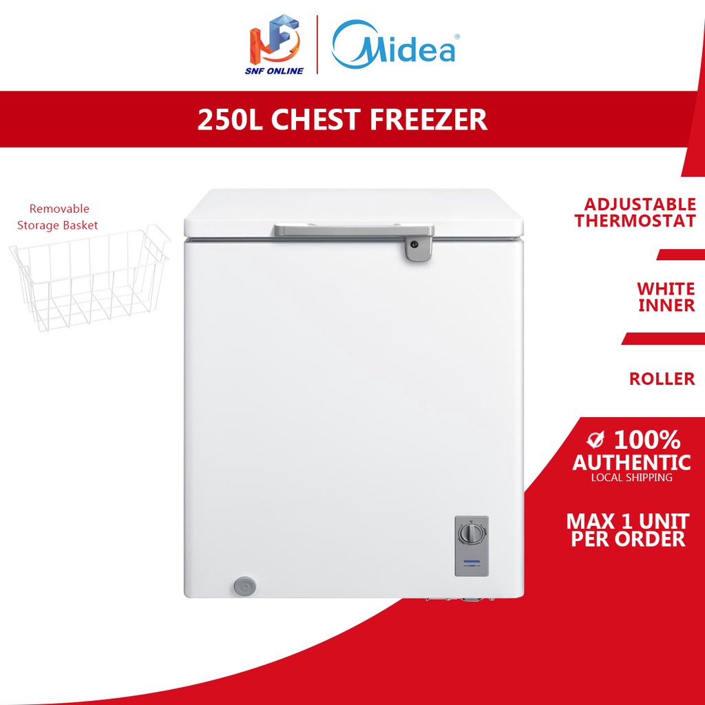 Midea Chest Freezer (250 L) WD260WA/WD252GW Shopee Malaysia
