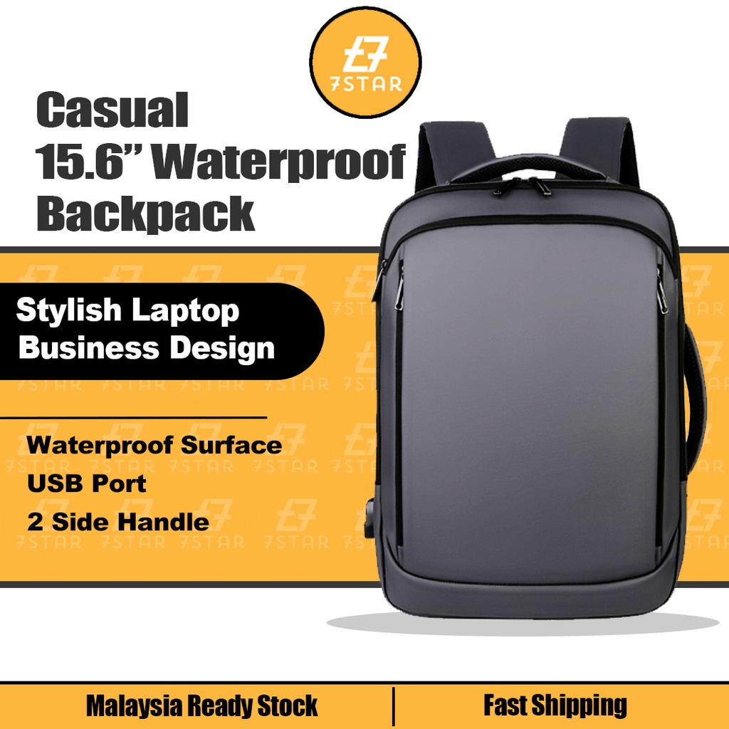 7star laptop backpack Waterproof 15.6" Laptop Beg Stylish Casual Ins Design USB charging backpack Leisure bag 2 Colour