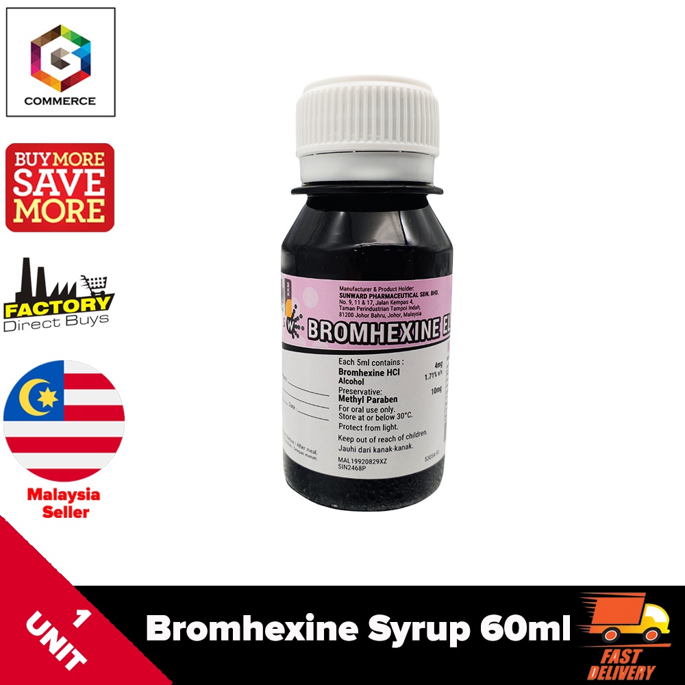 Bromhexine Cough Syrup 60ml Shopee Malaysia