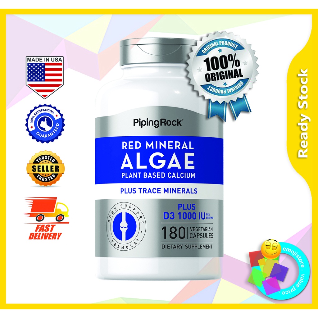 Piping Rock Red Mineral Algae (Aquamin Plant Based Calcium), 180