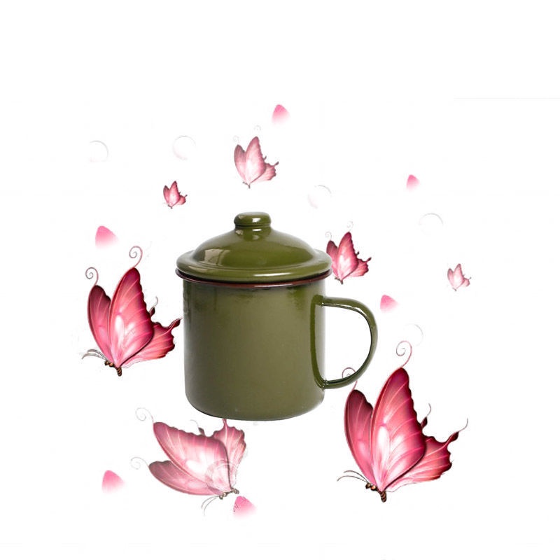 Small Enamel Mug Enamel Mug 100ml 500ml 1,000ml Mug Coffee Mug Retro Mug Ancient Porcelain Mug Picnic Camping Mug Mouth Mug Beer Mug