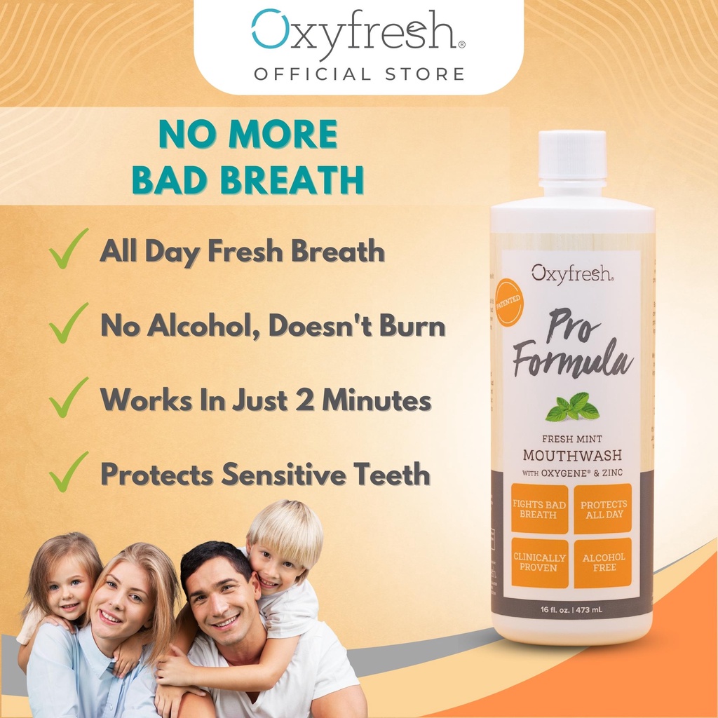 Oxyfresh Pro Formula Fresh Mint Mouthwash Zinc Mouthwash for Fresh