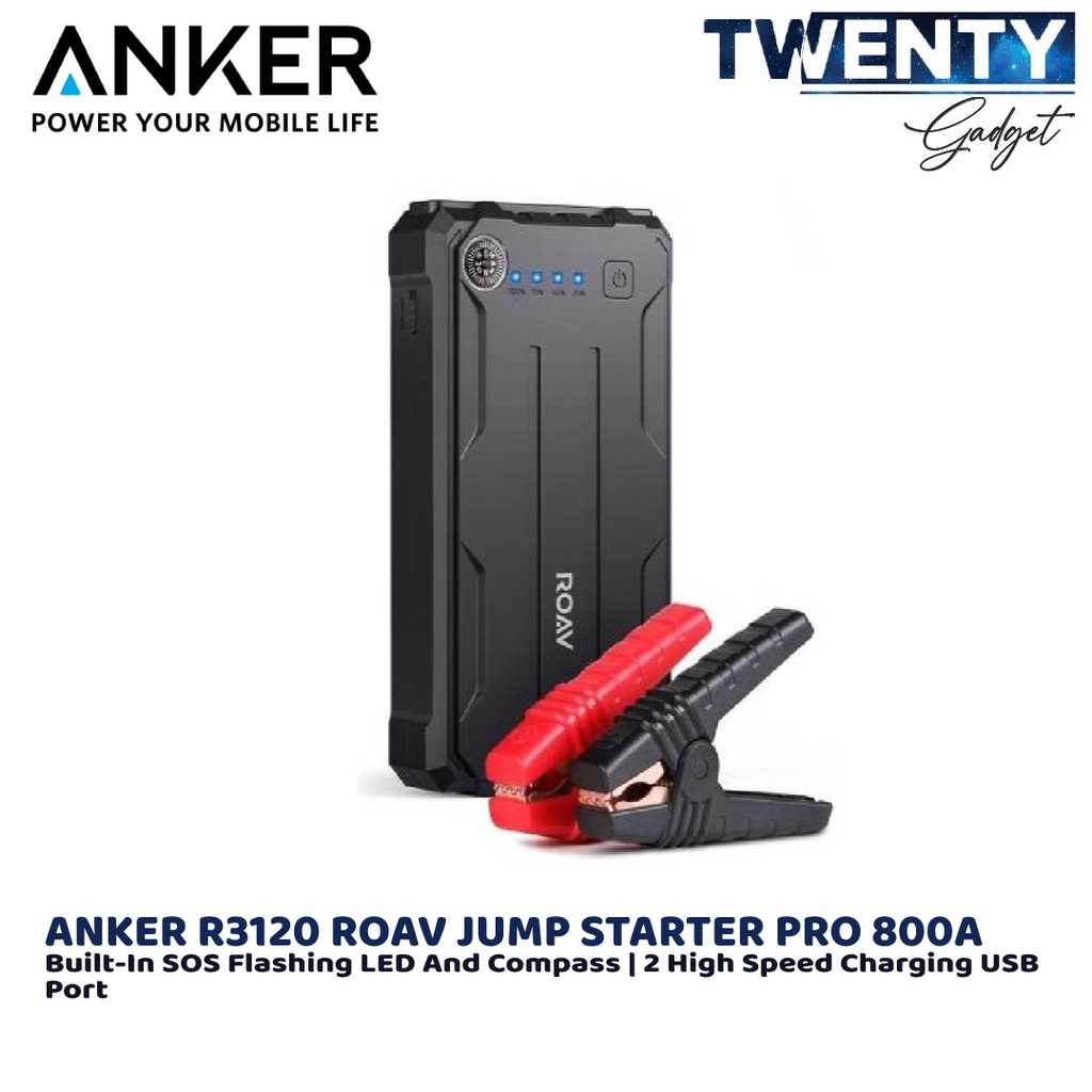 Anker R3120 Roav Jump Starter Pro 800A Peak 12V for Gas Engines up to 6