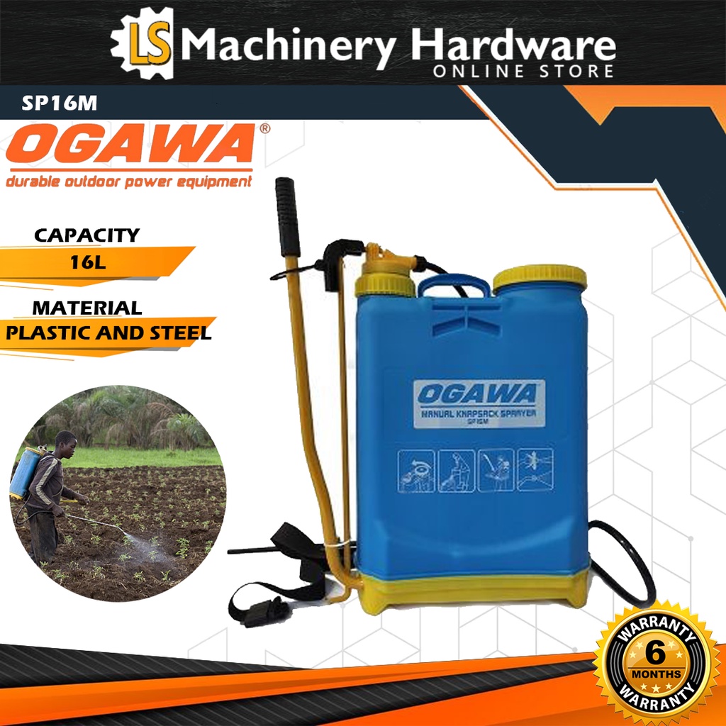 OGAWA 16Litre MANUAL Knapsack Sprayer Pump Pump RACUN SP16M - Included ...