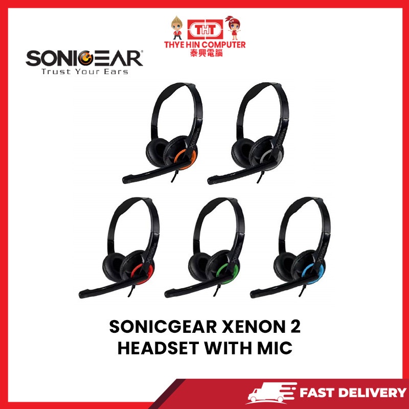 SONICGEAR XENON 2 HEADSET WITH MIC Shopee Malaysia