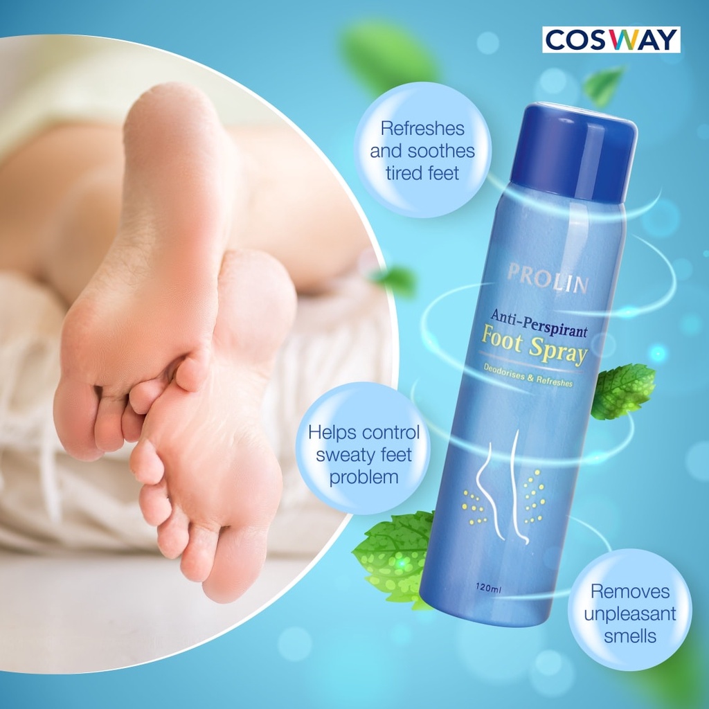 COSWAY Prolin AntiPerspirant Foot Spray 120ml (5809) Shopee Malaysia
