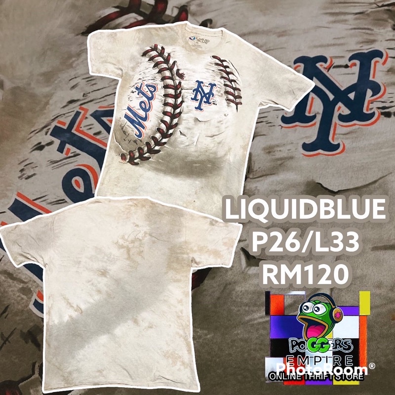 ‼️LIQUID BLUE METS NY BASEBALL TEAM TEE SHIRT‼️