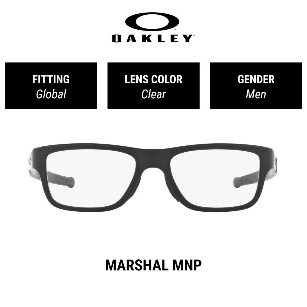 Oakley Marshal MNP Men Global Fitting Eyeglasses (55 mm) OX8091 809101 |  Shopee Malaysia