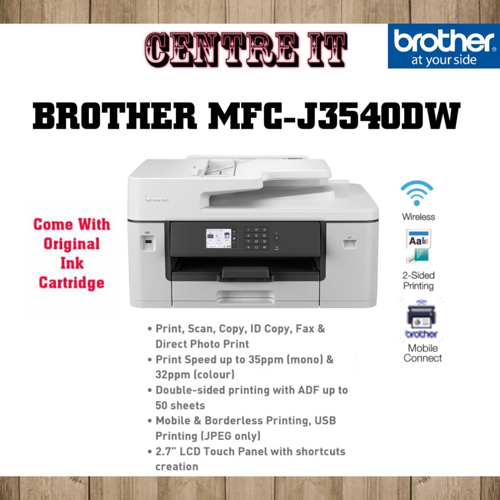 Brother MFCJ3540DW Inkjet A3 Printer (Print Scan Copy Fax All in One