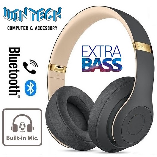 Studio 3 Wireless Headphone Premium Bluetooth Headphone Over-Ear Portable Auto Pop Up Headphones with Deep Bass Stereo