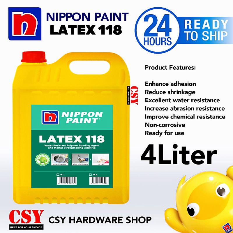 Nippon Paint Latex 118 4Litre / Gam Susu Cement mosaic Shopee Malaysia