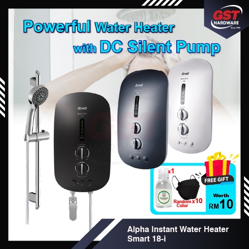 Alpha Water Heater with Pump Smart18i Heater Shower Water Heater Pump