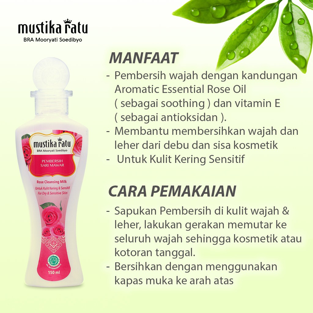 Mustika Ratu Penyegar Sari Mawar 150ml 100 Original Hq Shopee Malaysia