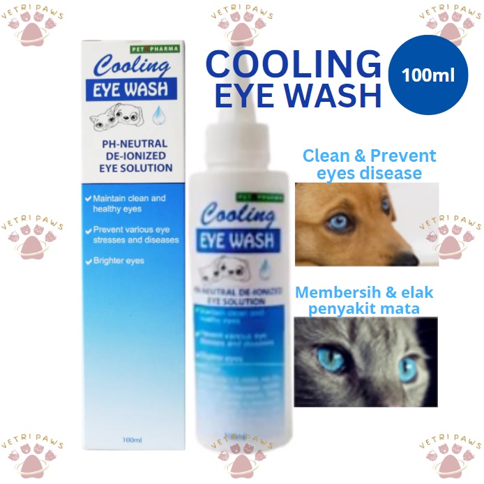 Cooling Eye Wash for pet 100ml Healthy Eyes (Dog & Cat) Pembersih