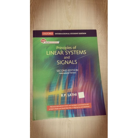 Principles Of Linear Systems And Signals | Shopee Malaysia